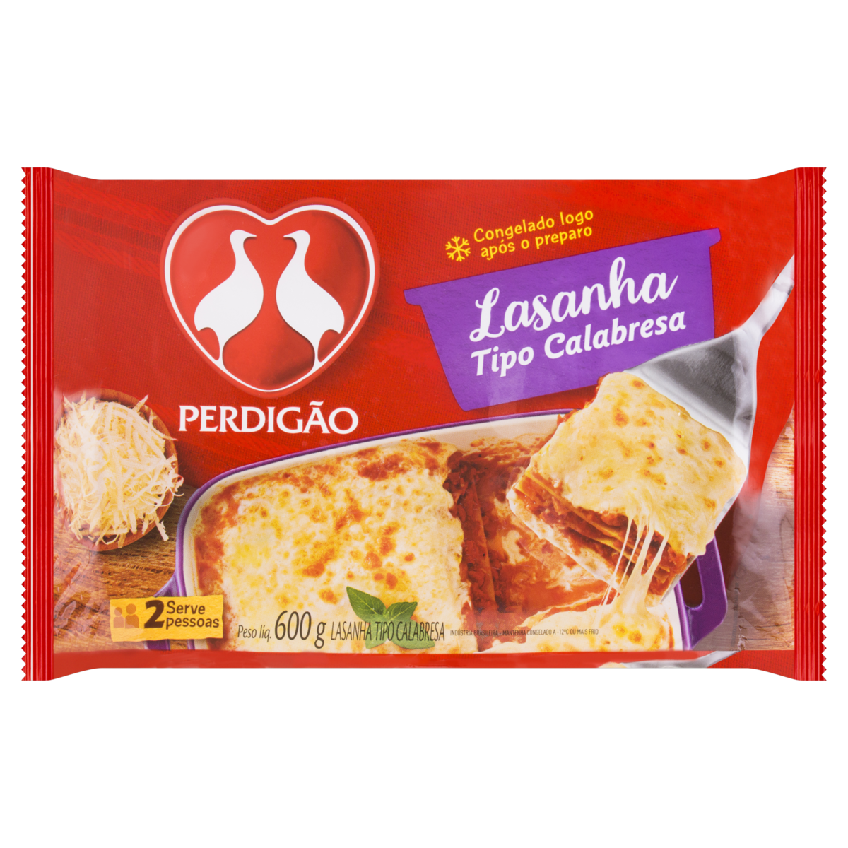 Lasanha Calabresa Perdigão Nosso Menu Pacote 600g
