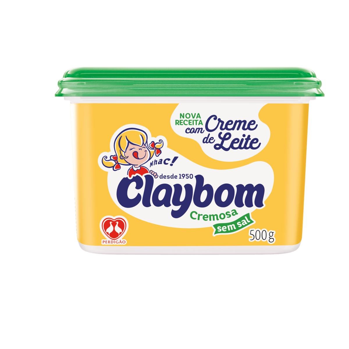 Margarina Cremosa sem Sal com Creme de Leite Claybom Pote 500g