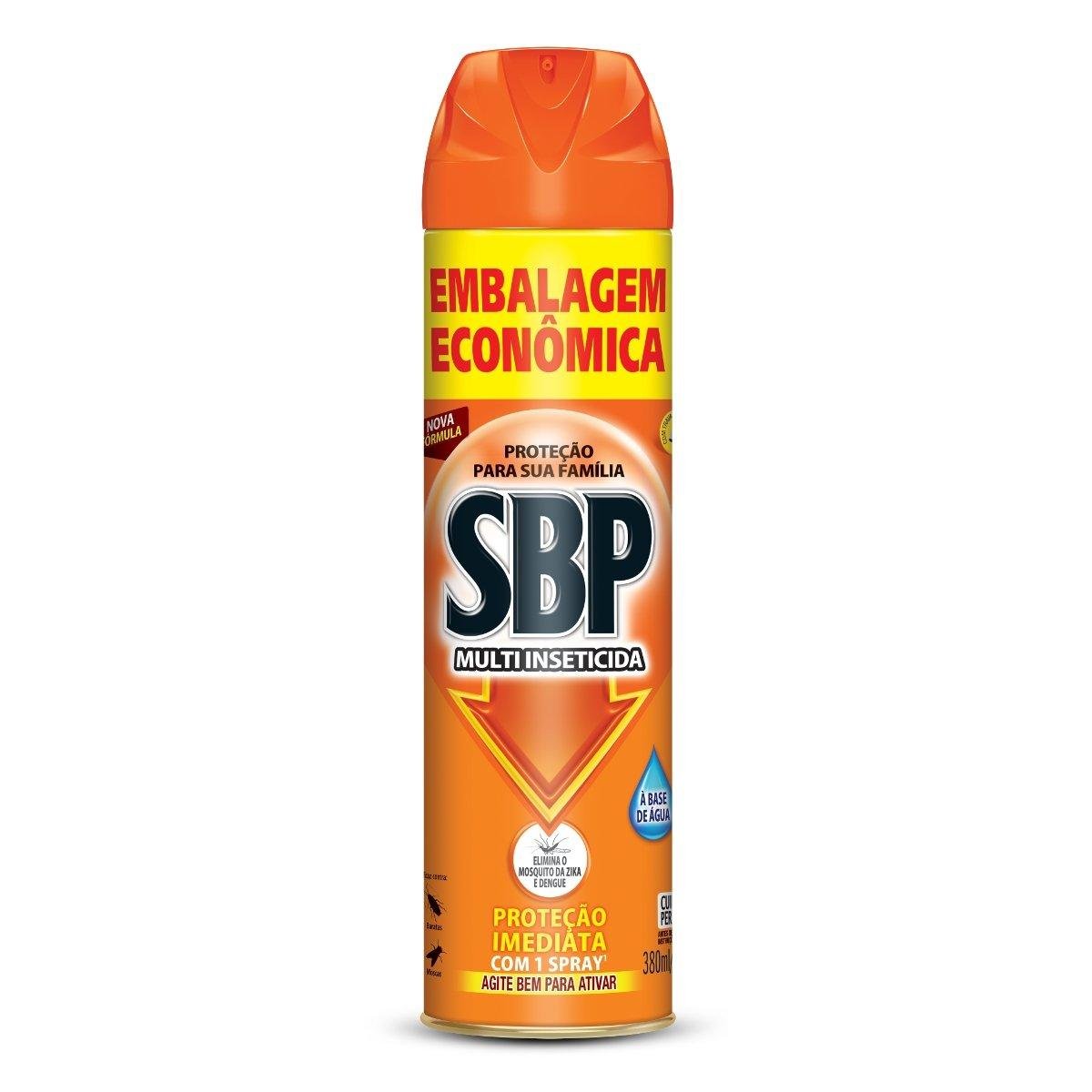 Multi-Inseticida Aerossol SBP Frasco 380ml Spray Embalagem Econômica