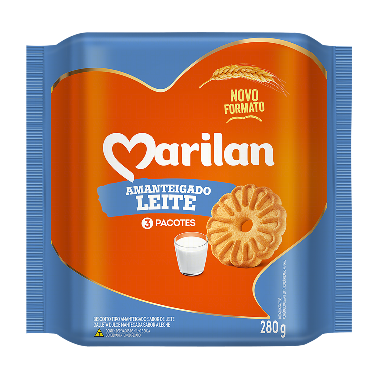 Biscoito Amanteigado Leite Marilan Pacote 280g