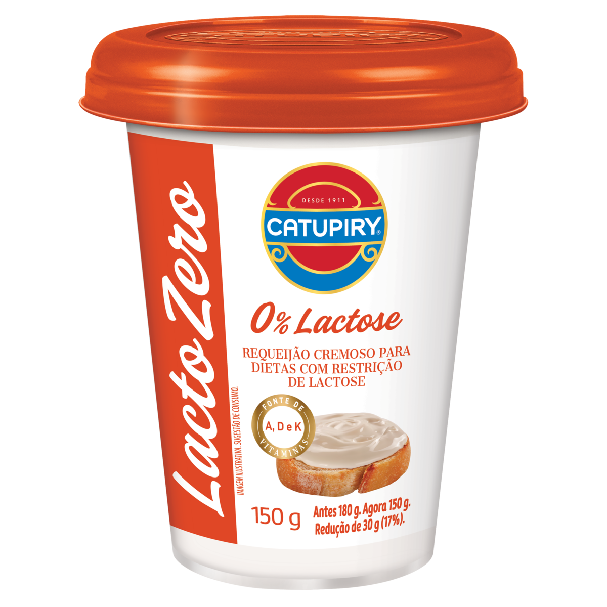 Requeijão Cremoso Zero Lactose Catupiry Copo 150g