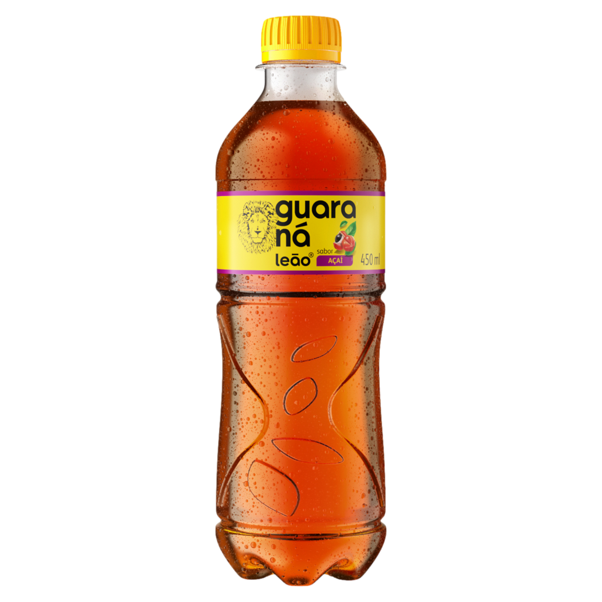 Refresco Adoçado Guaraná e Açaí Leão Garrafa 450ml