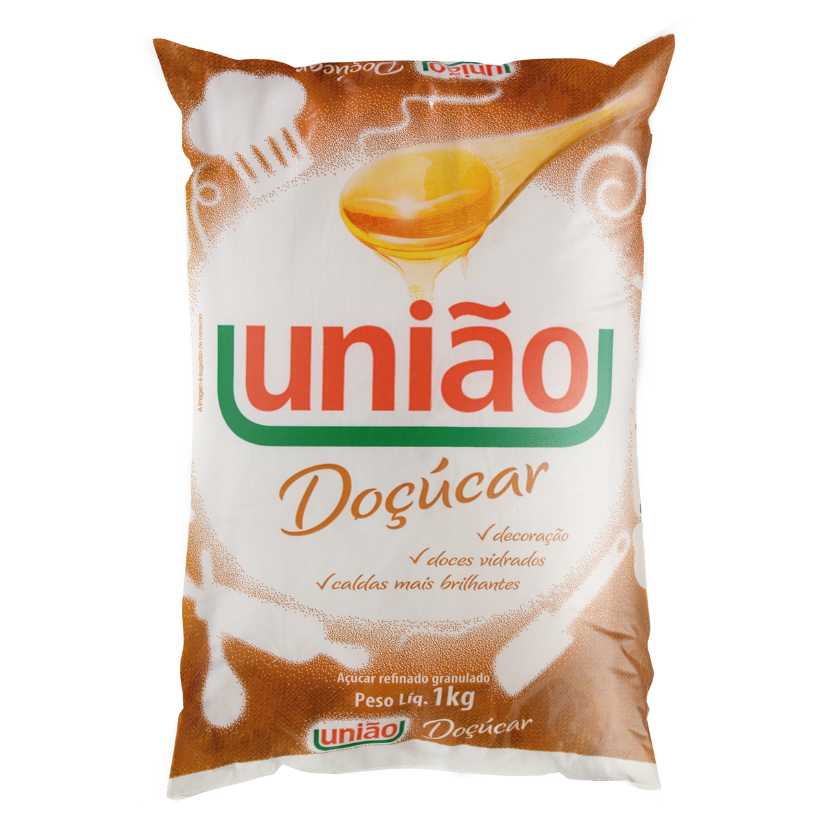 Açúcar Refinado Granulado Doçúcar UNIÃO Pacote 1kg