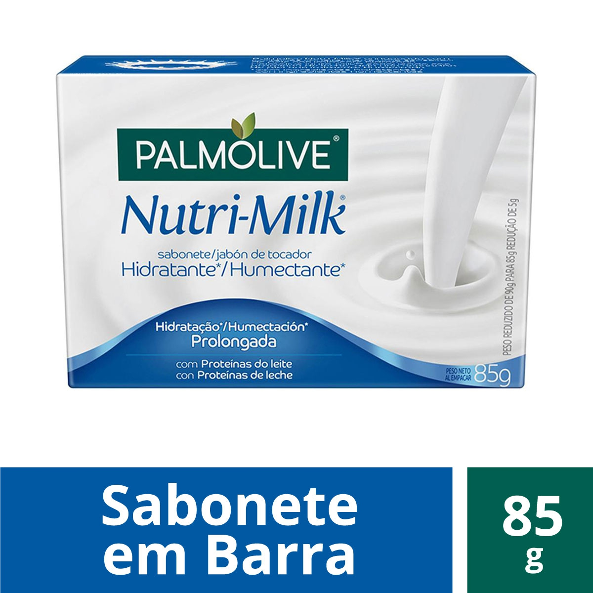 Sabonete em Barra Hidratação Prolongada Palmolive Nutri-Milk Caixa 85g