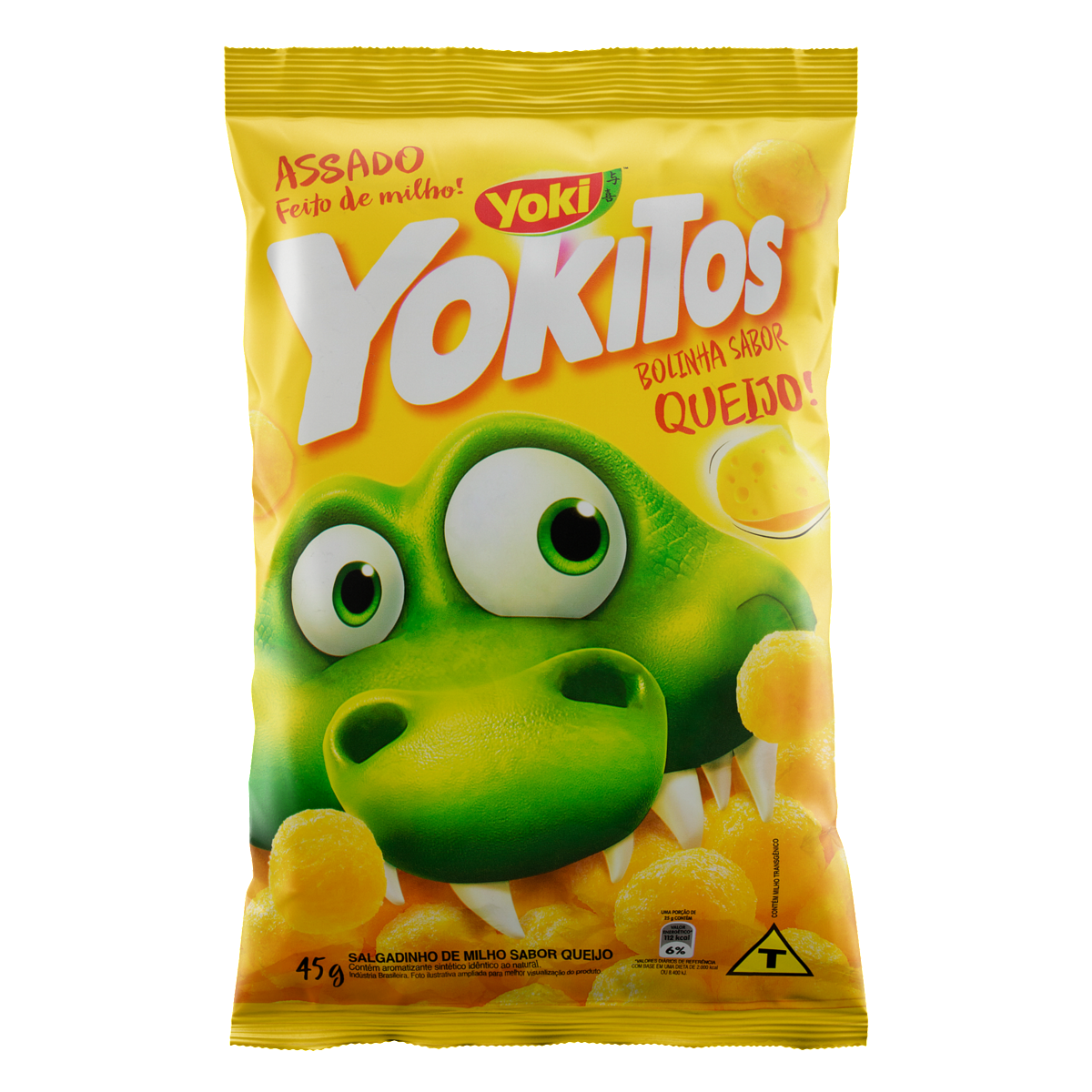 Salgadinho de Milho Sabor Queijo Bolinha YOKITOS Pacote 45g