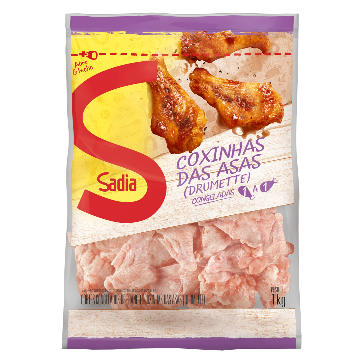 Coxinha da Asa de Frango Congelada Sadia Pouch 1kg