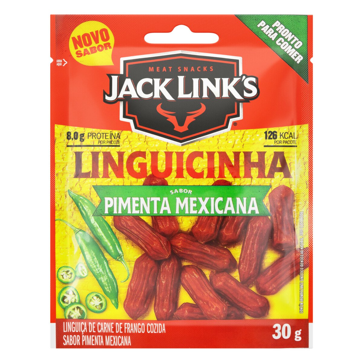 Linguicinha Pimenta Mexicana Jack Link's Sachê 30g