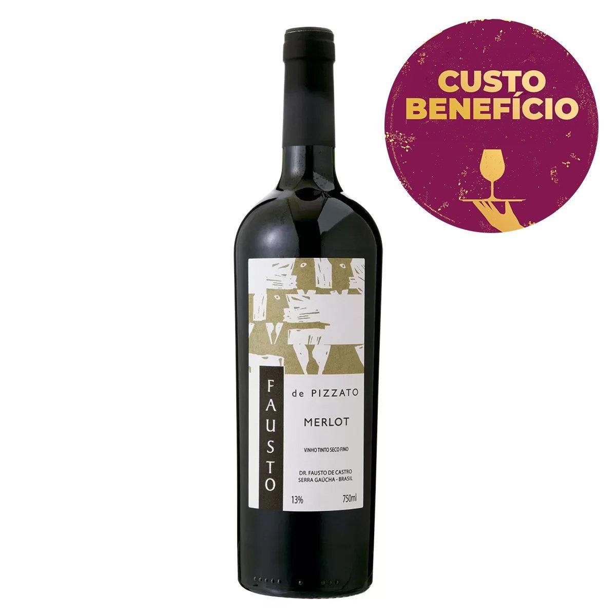 Vinho Tinto Brasileiro Fausto Merlot 750ml