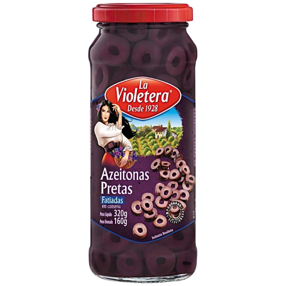 Azeitona Preta Fatiada LA VIOLETERA Vidro 160g