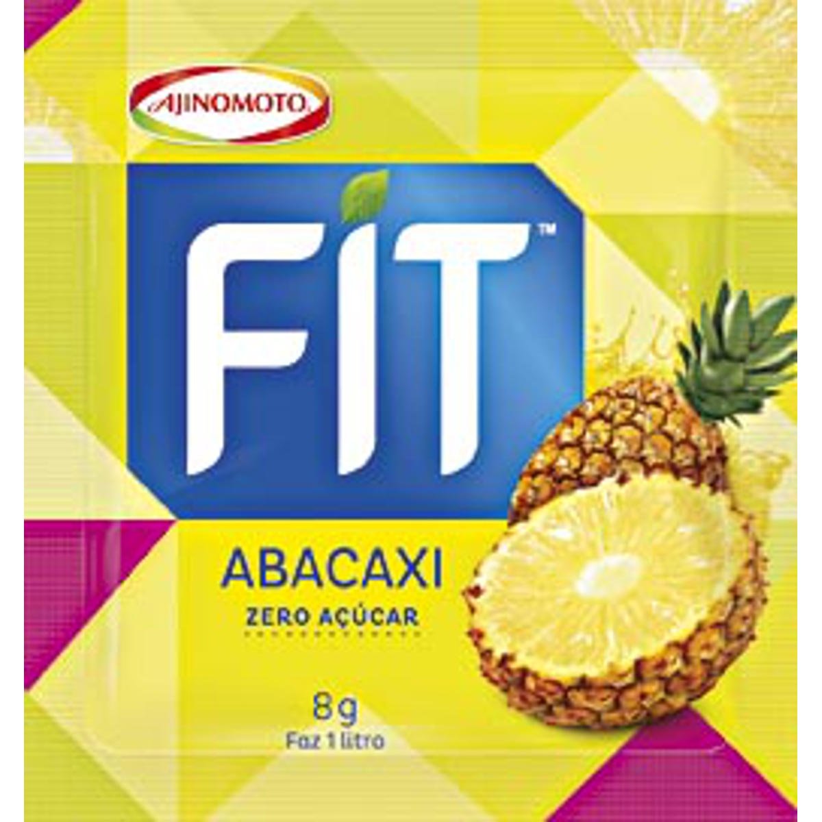 Refresco em Pó Abacaxi Mid Zero Pacote 8g