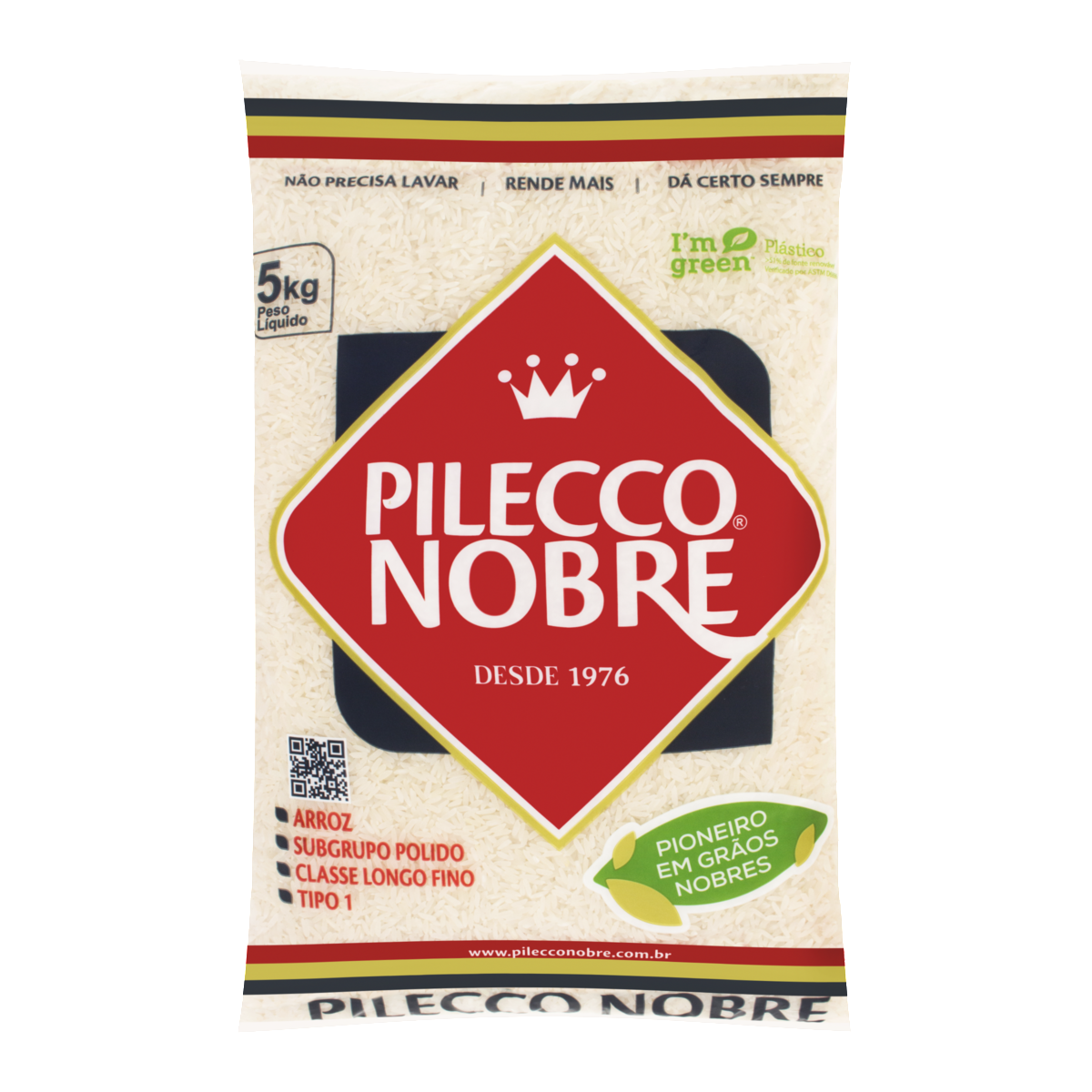 Arroz Polido Tipo 1 PILECCO NOBRE Pacote 5Kg