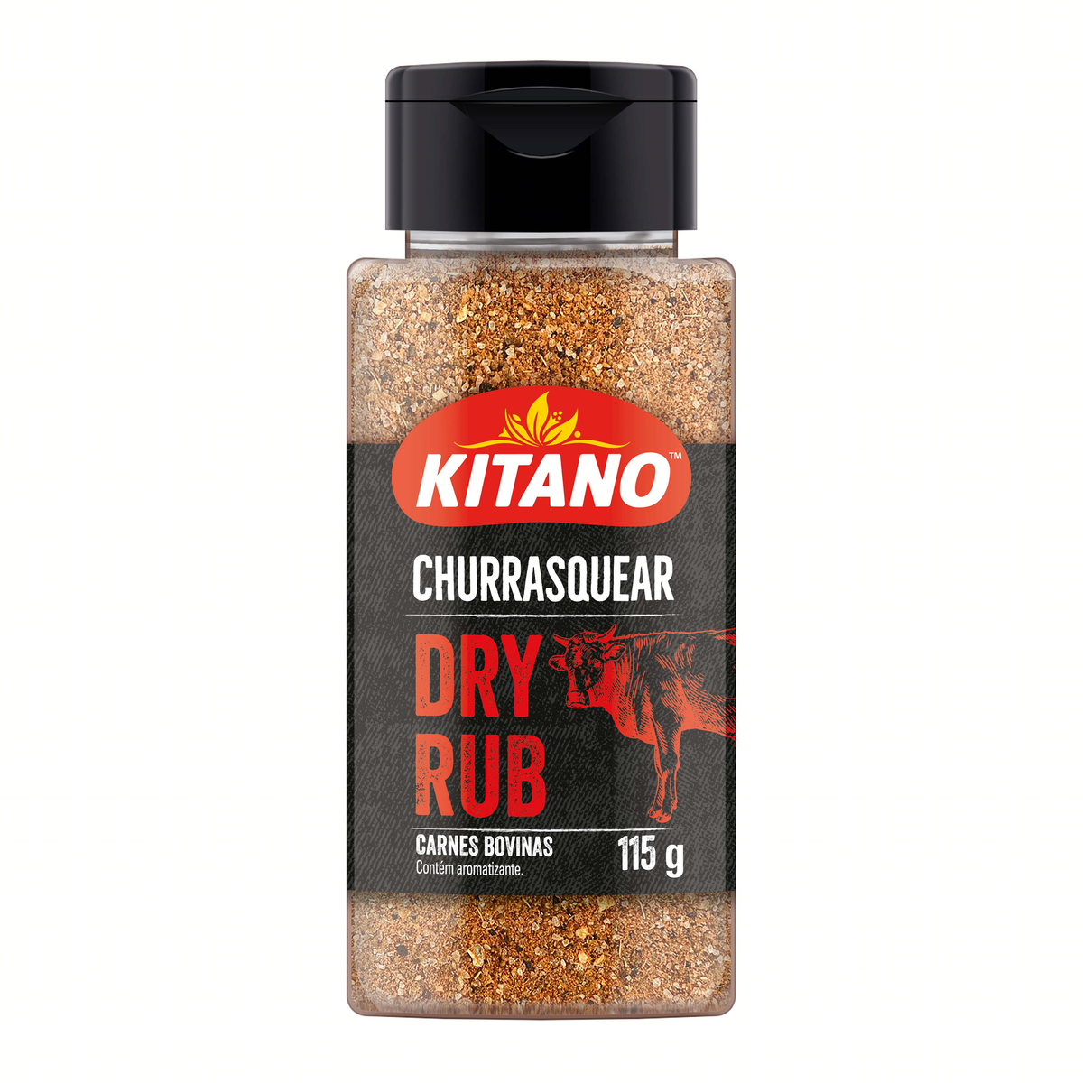 Tempero Dry Rub para Carne Bovina Kitano Churrasquear Frasco 115g