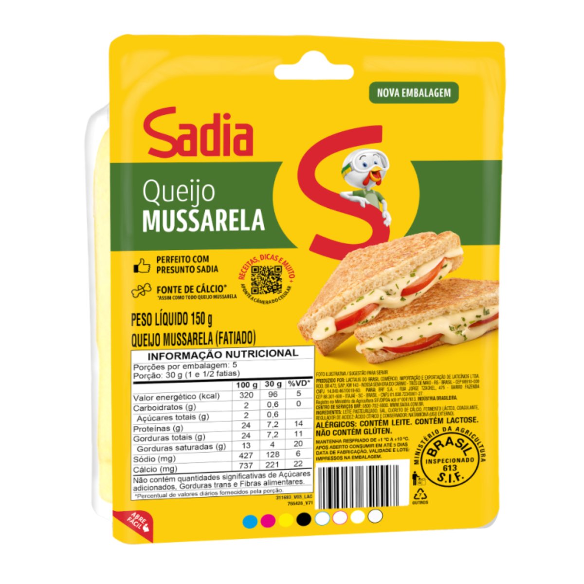 Queijo Mussarela Fatiado Sadia 150g