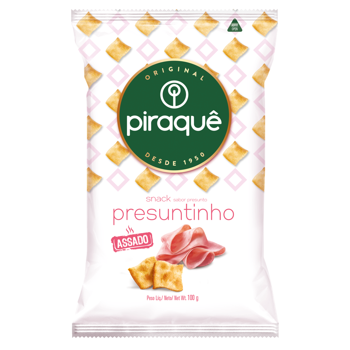 Biscoito Salgado Piraquê Presuntinho 100g