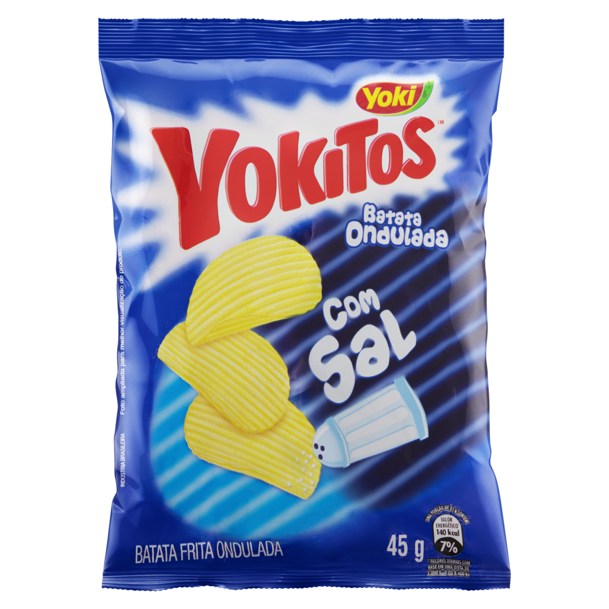 Batata Frita Ondulada YOKITOS Sabor Natural Pacote 45g