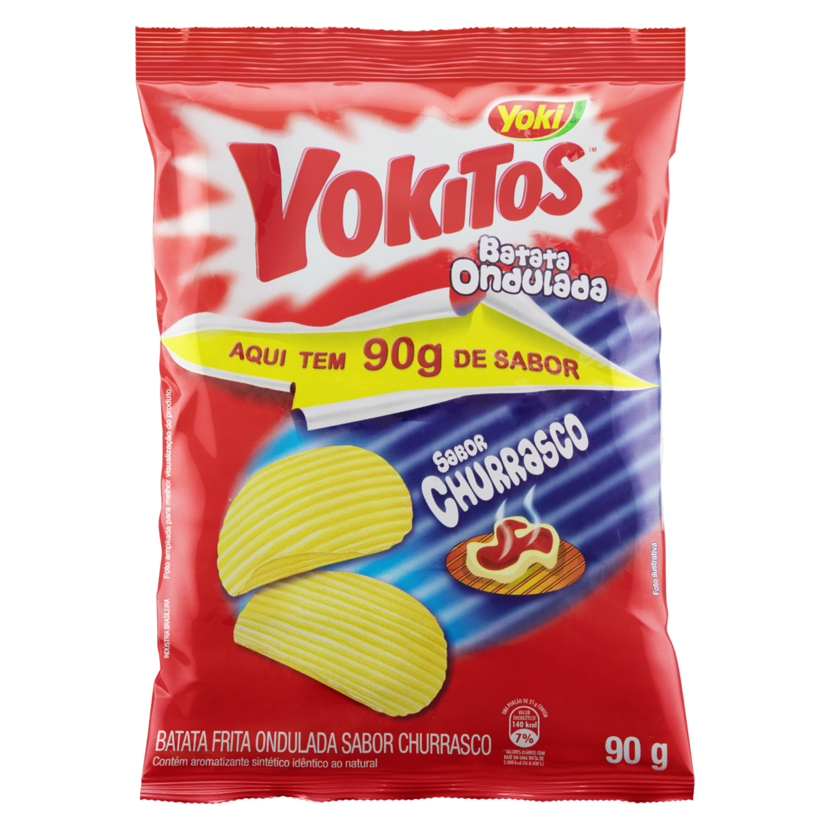 Batata Frita Ondulada Churrasco Yoki Yokitos Pacote 90g