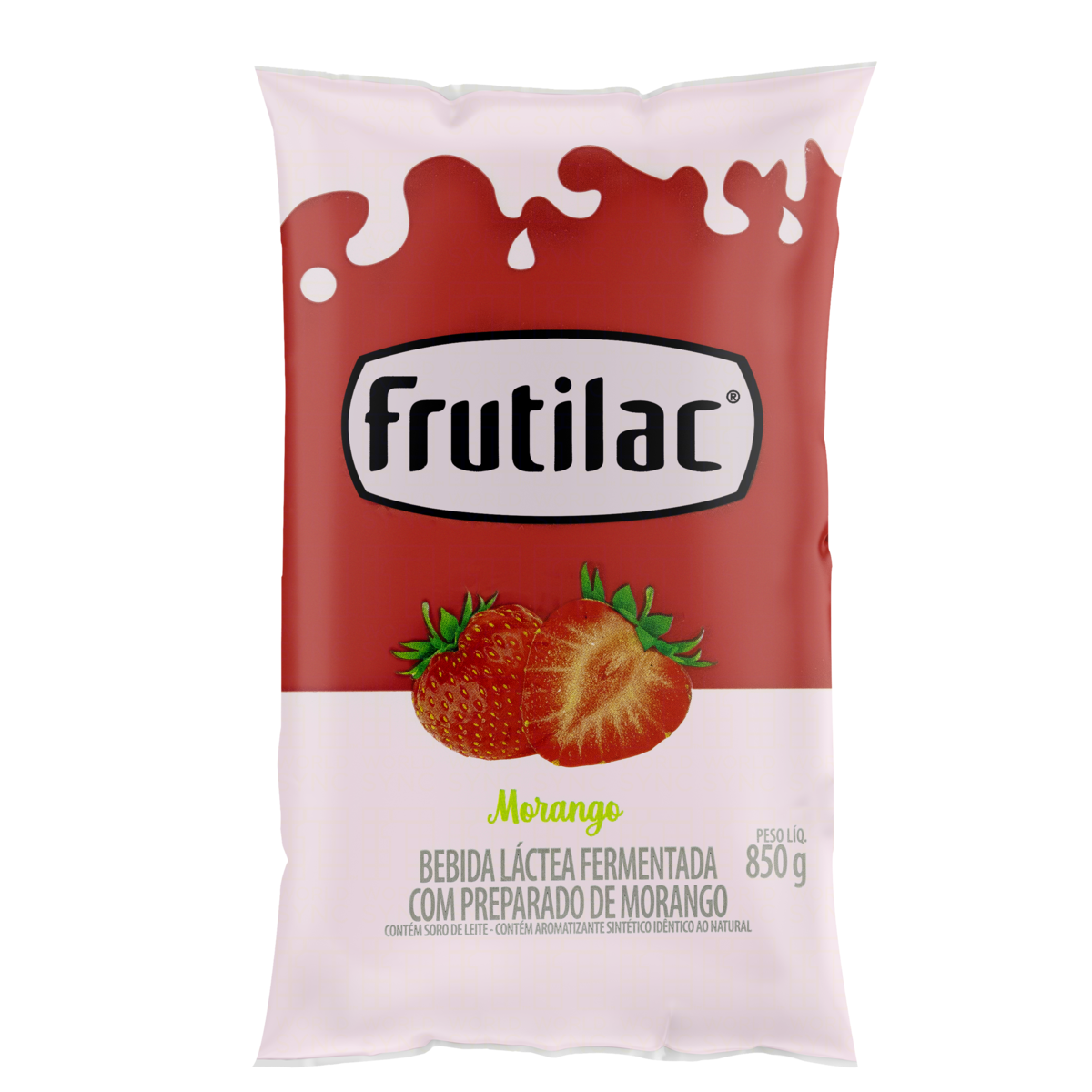 Bebida Láctea Fermentada Morango Frutilac Pacote 850g