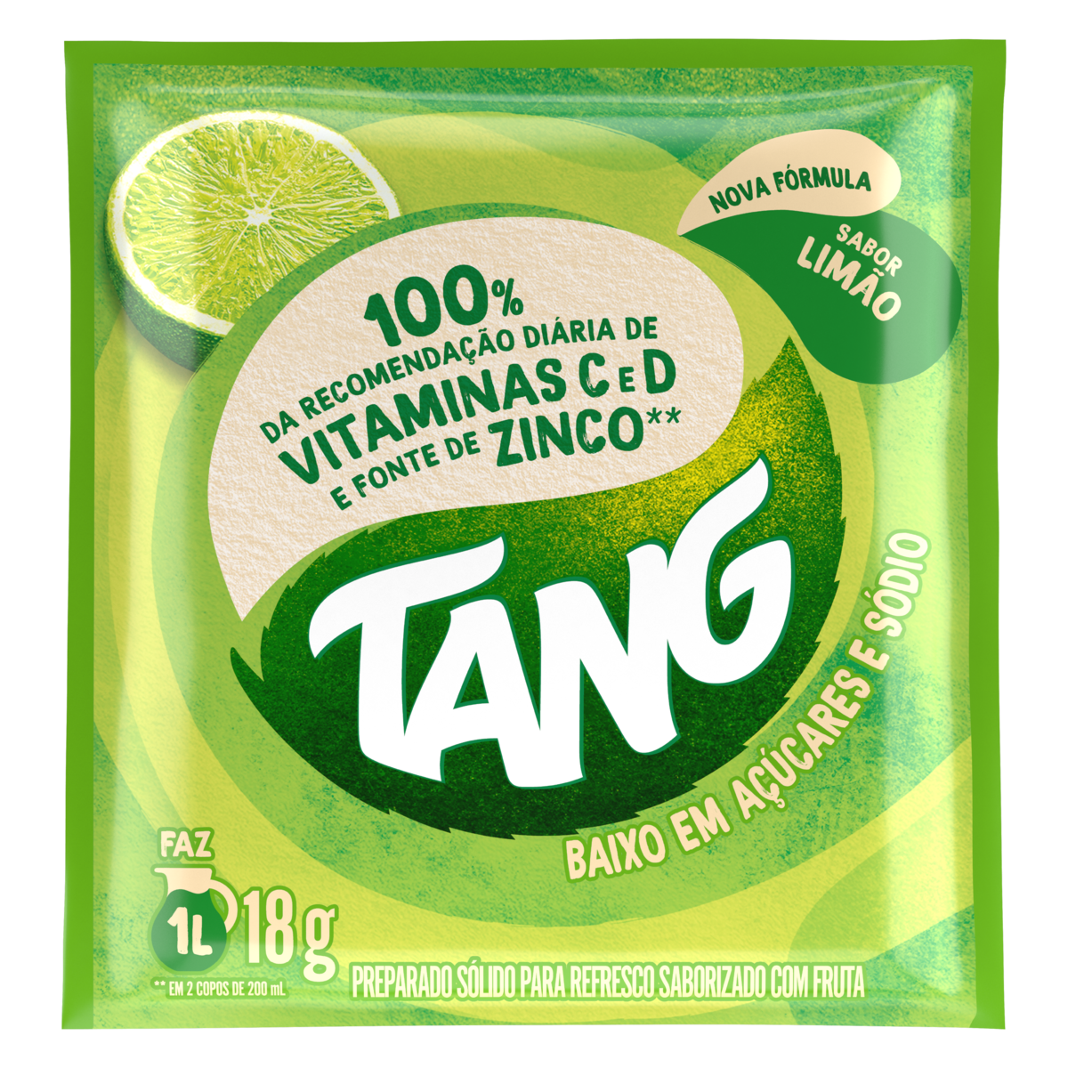 Refresco em Pó Limão Tang Pacote 18g