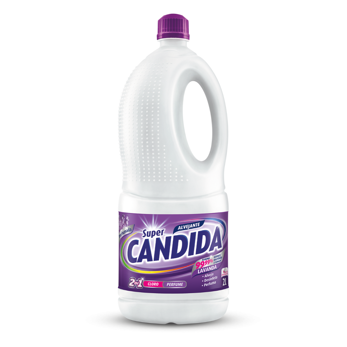 Alvejante Uso Geral com Cloro Lavanda Super Candida Frasco 2l