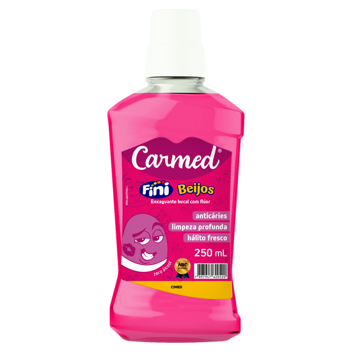 Enxaguante Bucal Zero Álcool Fini Beijos Carmed Frasco 250Ml