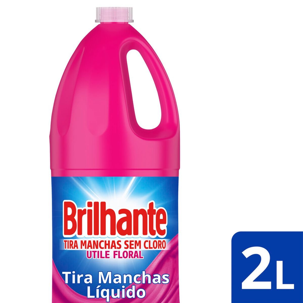 Tira-Manchas Líquido Roupas Brancas e Coloridas Floral Brilhante Utile Frasco 2l