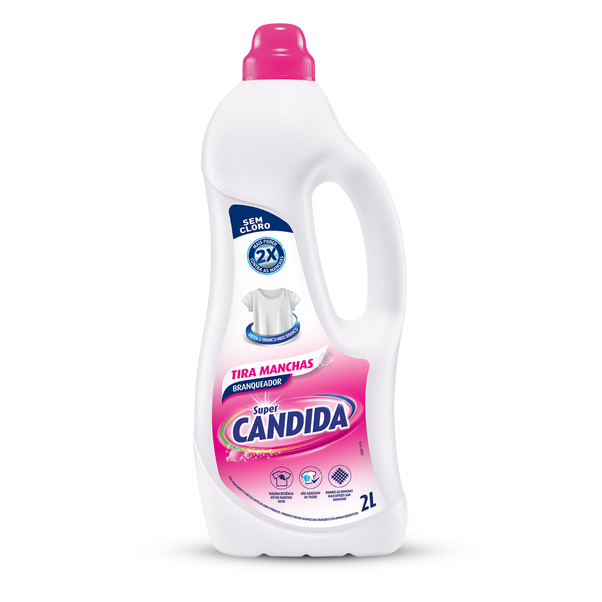 Tira-Manchas Líquido Roupas Brancas Super Candida Frasco 2l