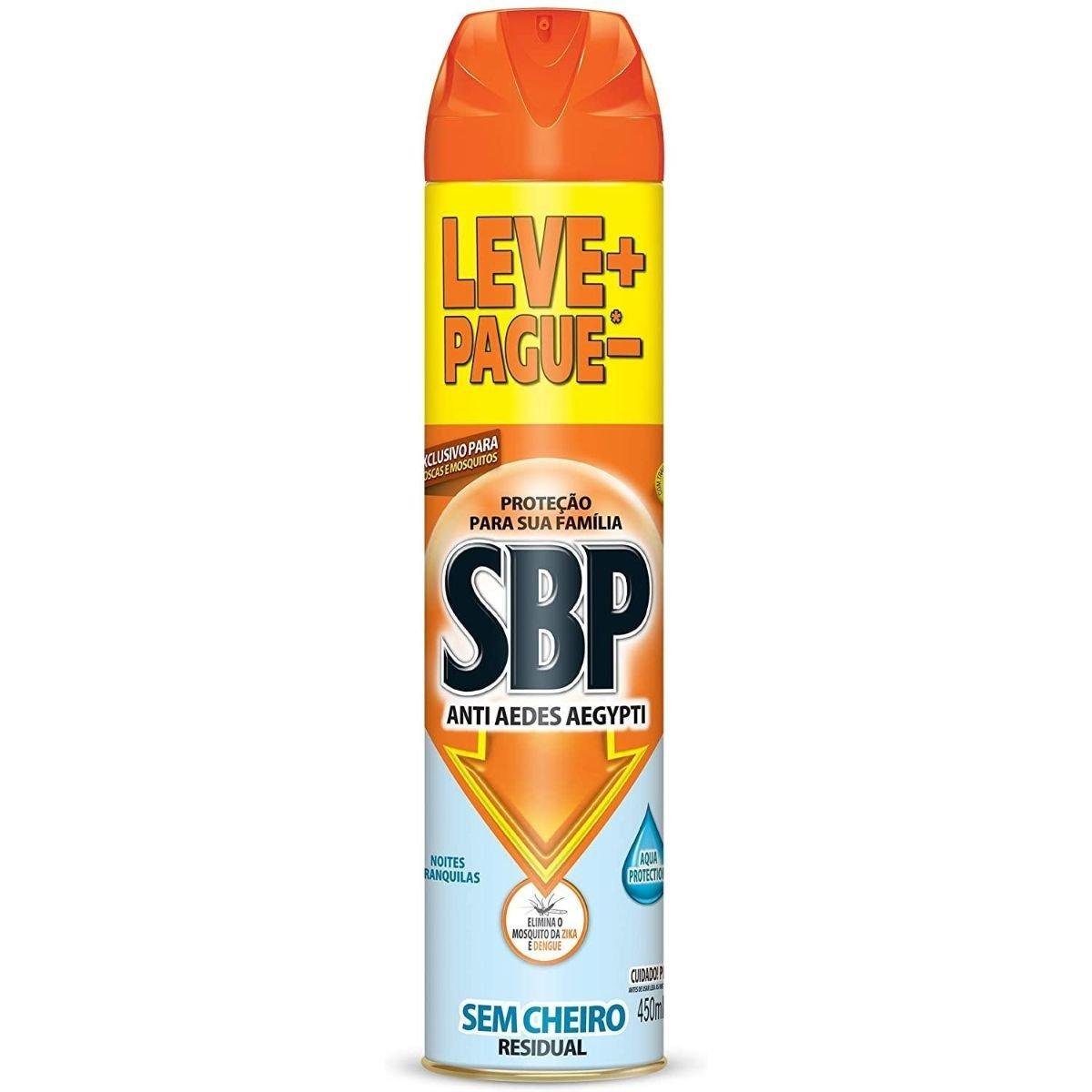 Inseticida Aerossol Anti Aedes Aegypti SBP Noites Tranquilas Frasco 450ml Spray Leve Mais Pague Menos