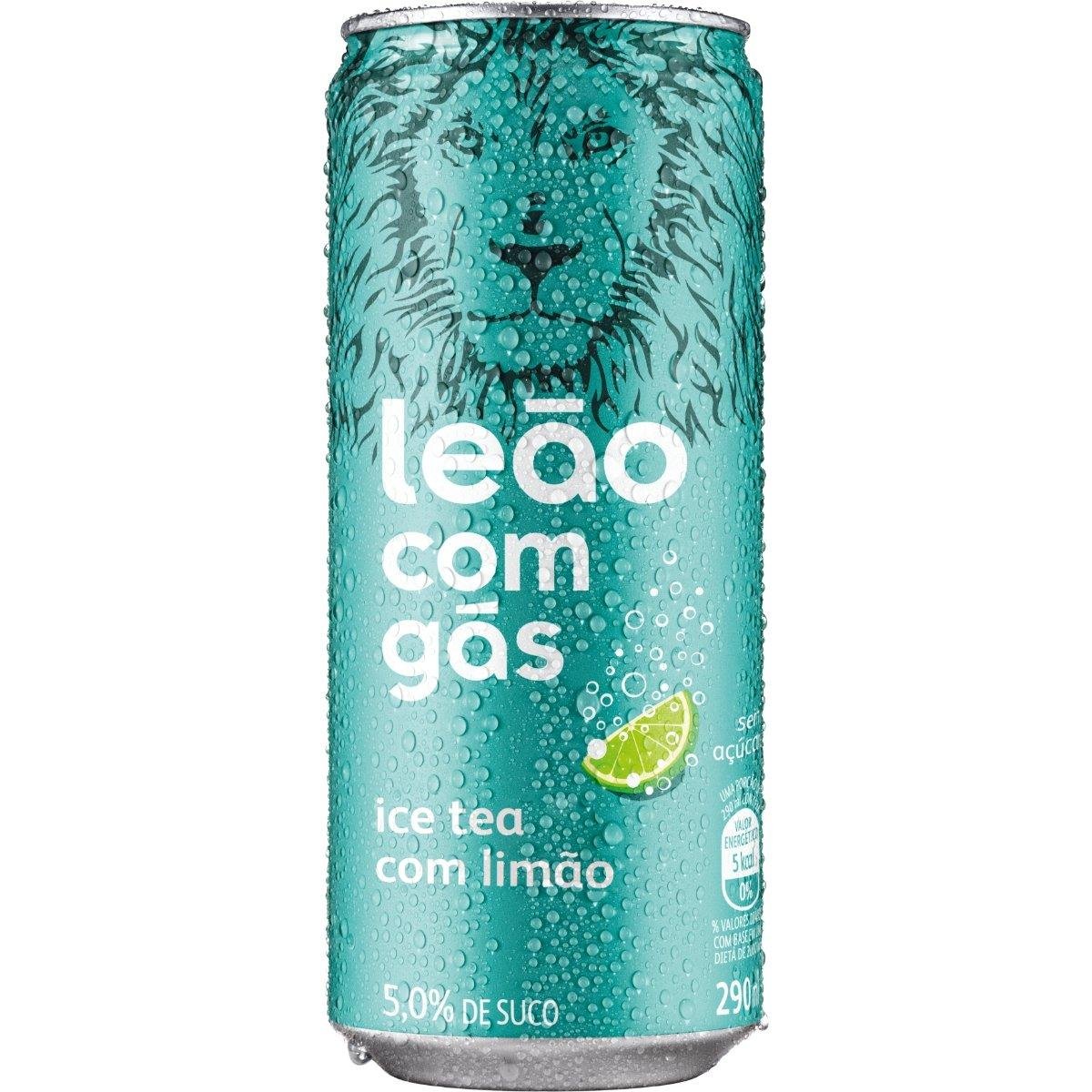 Chá Preto com Gás Limão Leão Lata 290ml