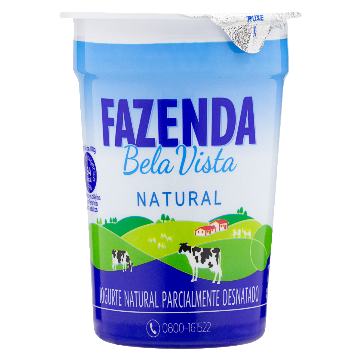 Iogurte Parcialmente Desnatado Natural Fazenda Bela Vista Copo 170g
