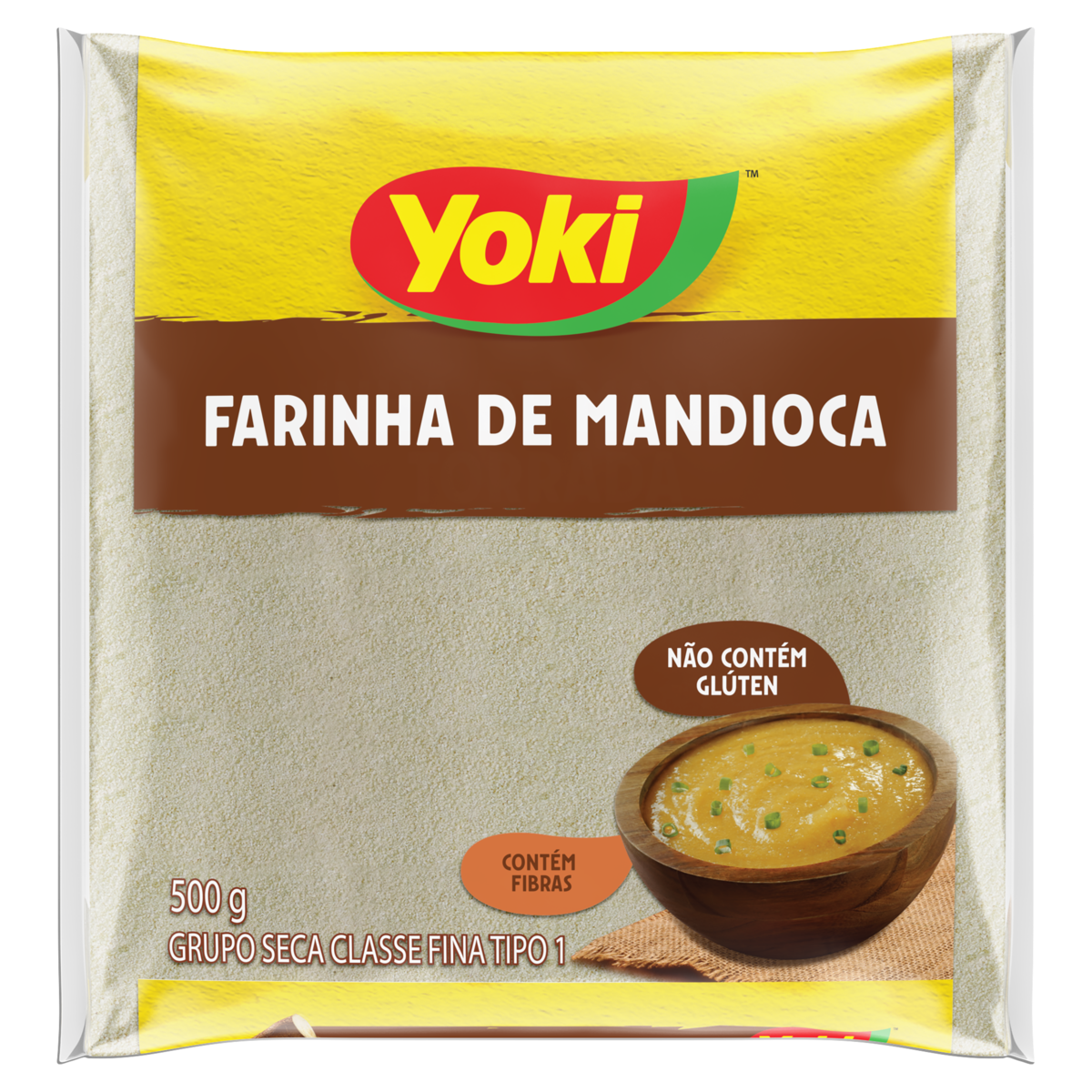 Farinha de Mandioca Crua YOKI Pacote 500g