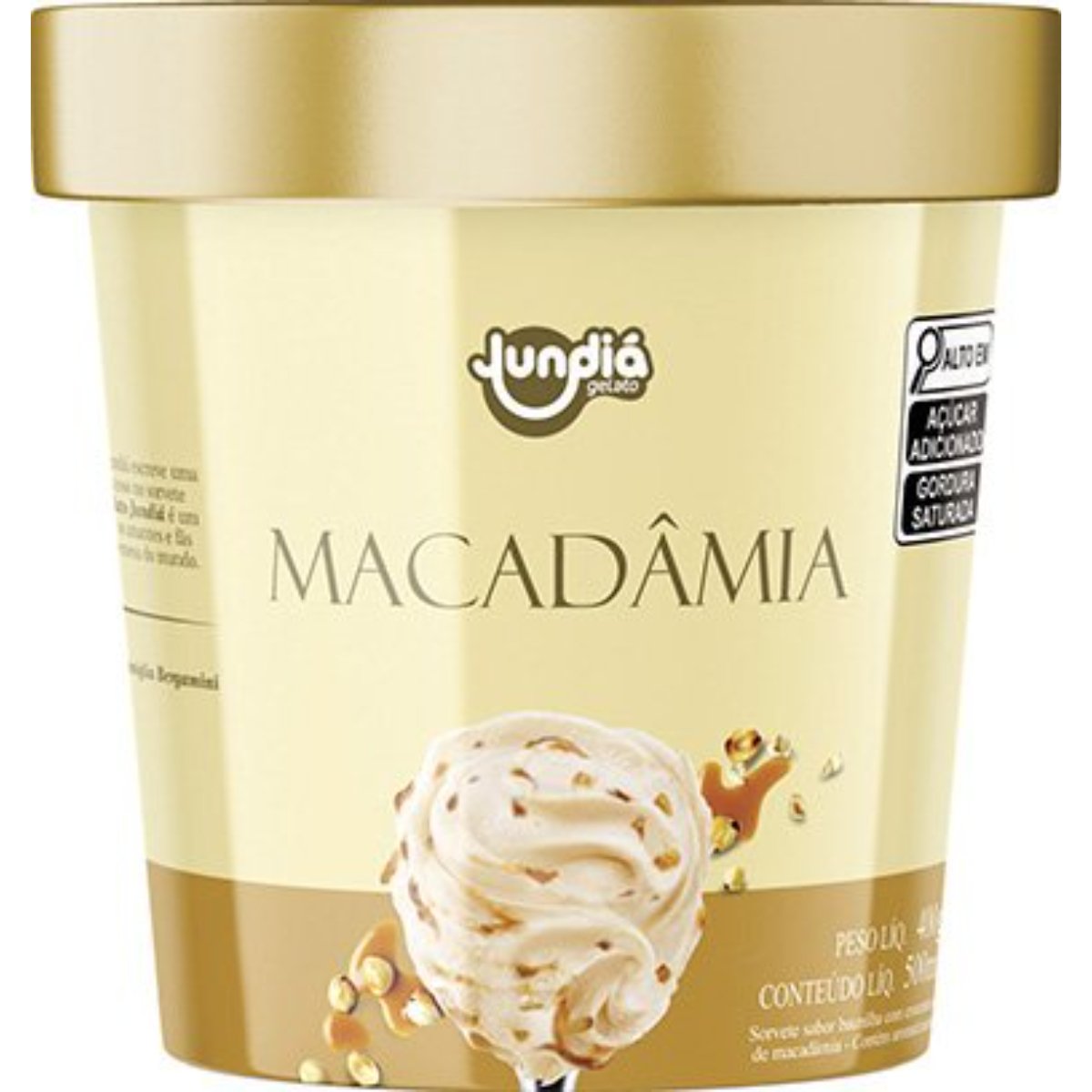 Sorvete Macadâmia Jundiá Pote 500ml