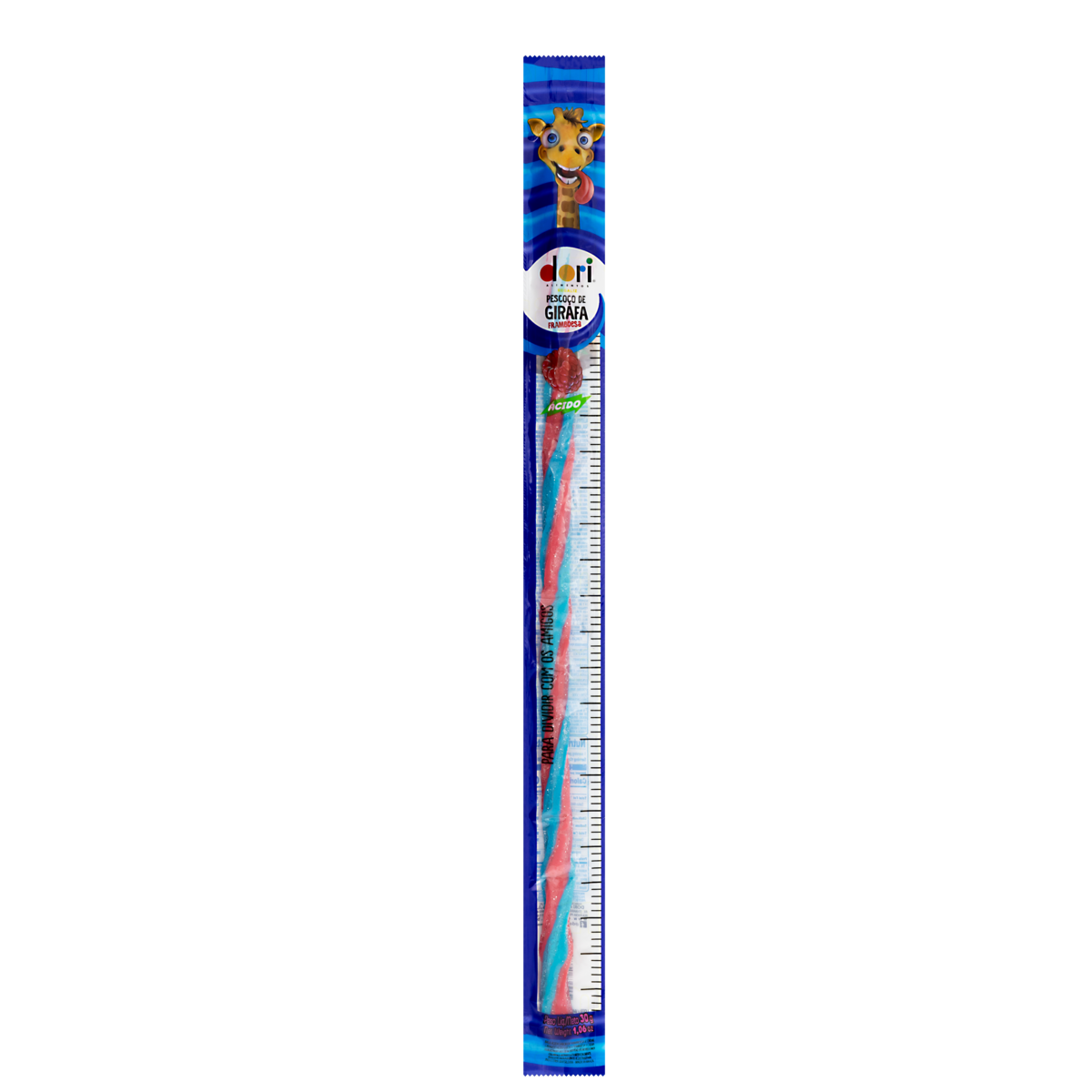 Bala Regaliz Framboesa Pescoço de Girafa Dori Pacote 30g