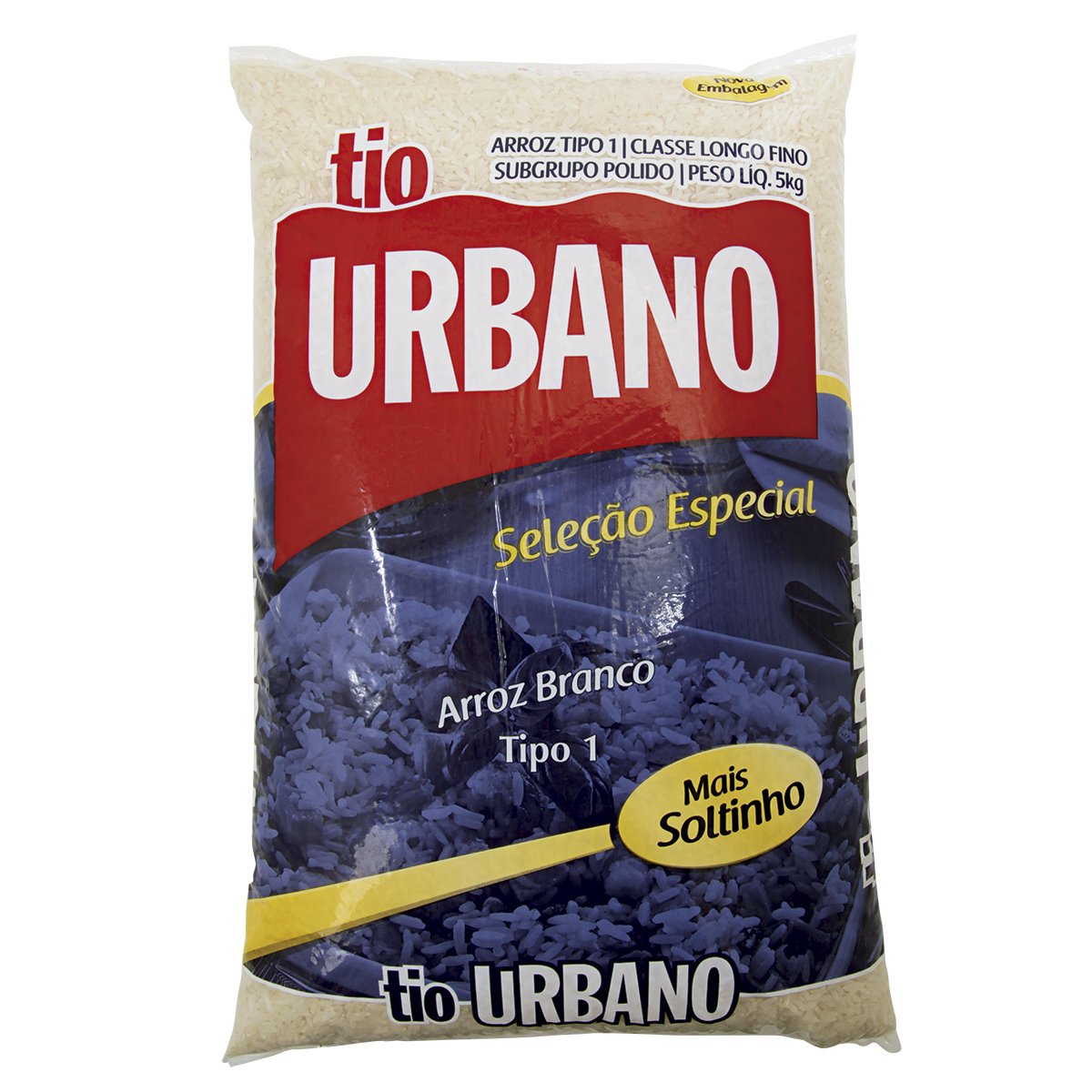 Arroz Agulhinha Tipo 1 URBANO Pacote 5kg