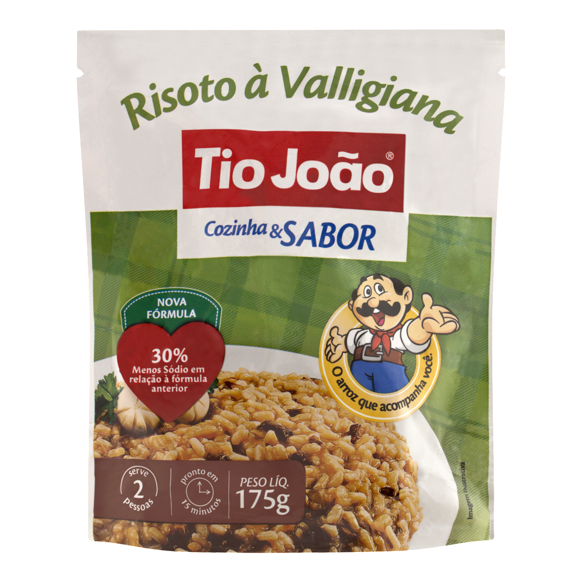 Risoto à Valligiana Cozinha & Sabor TIO JOÃO Pacote 175g