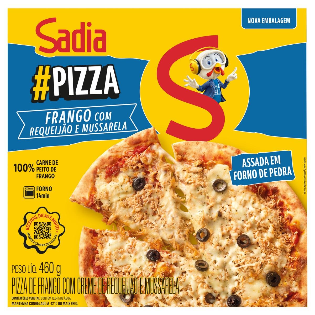 Pizza Frango com Requeijão e Mussarela Sadia Caixa 460g