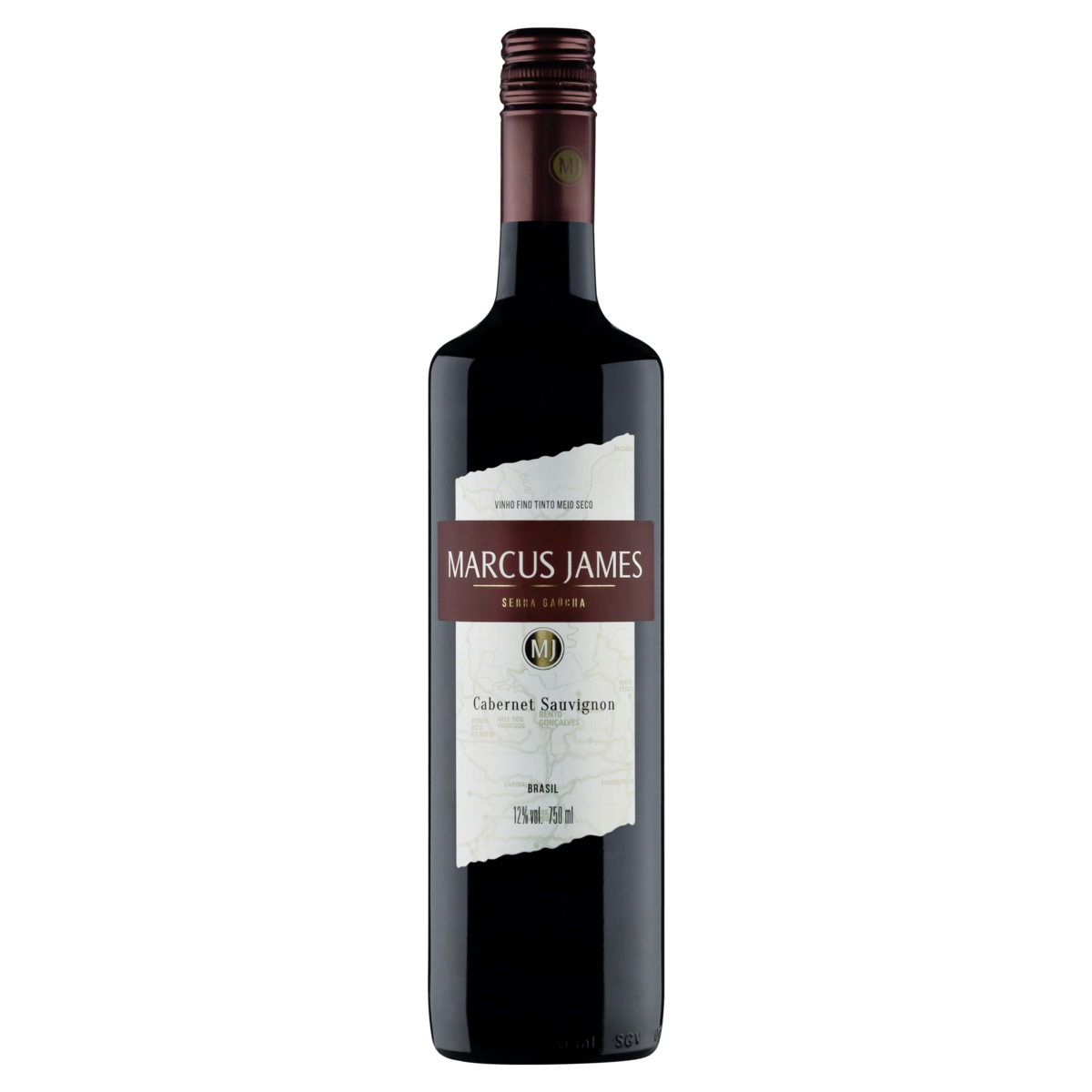 Vinho Tinto Brasileiro  Marcos James Cabernet Sauvignon 750ml