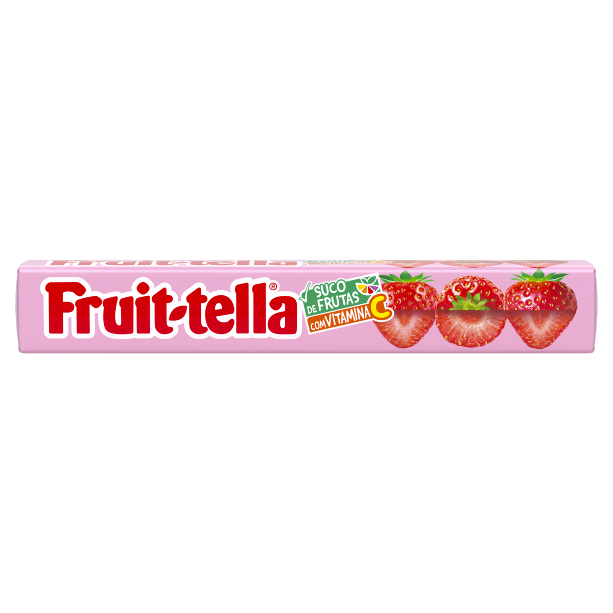 Bala Morango Fruit-Tella Pacote 40g 10 Unidades