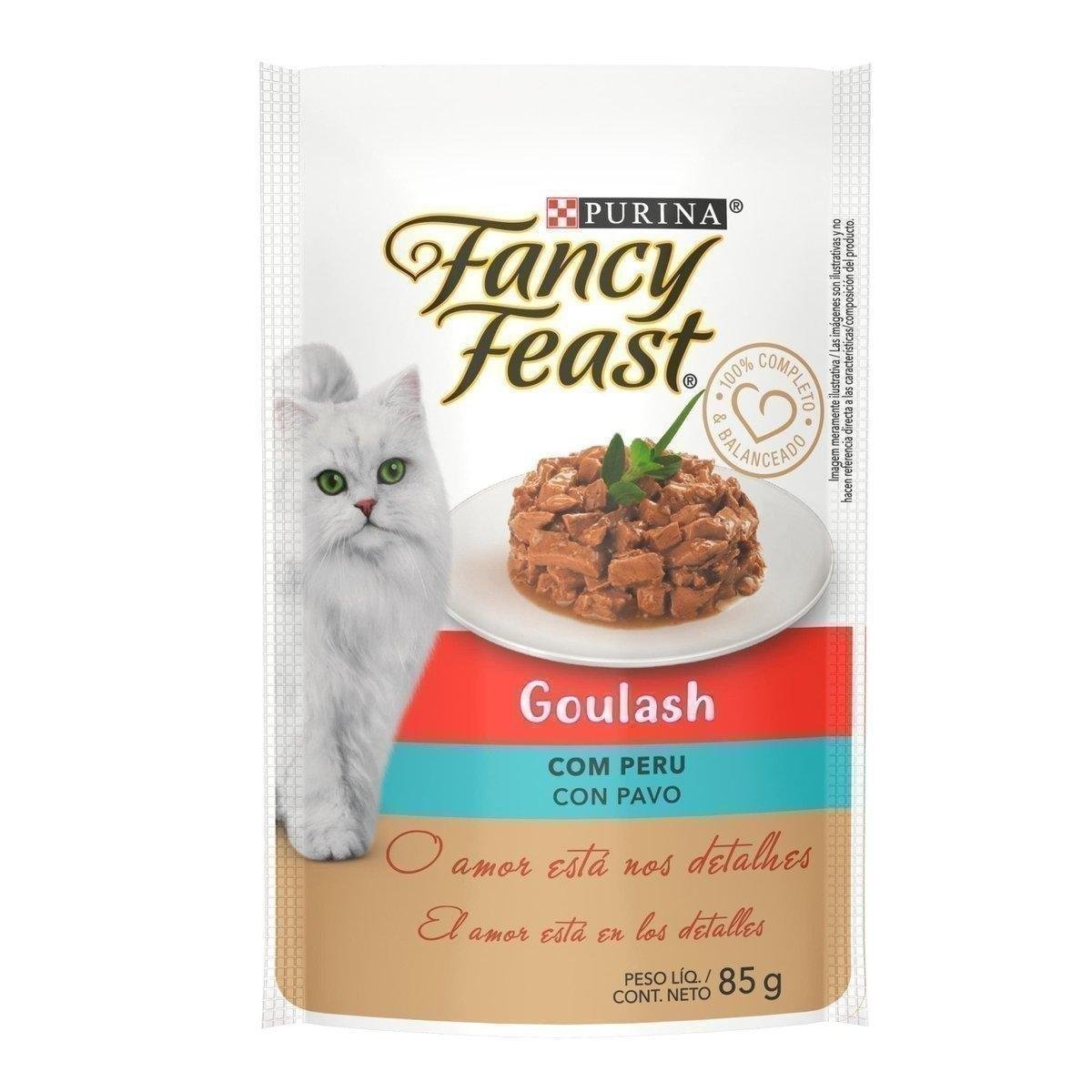 Ração Úmida FANCY FEAST GOULASH Gatos Adultos Peru 85g