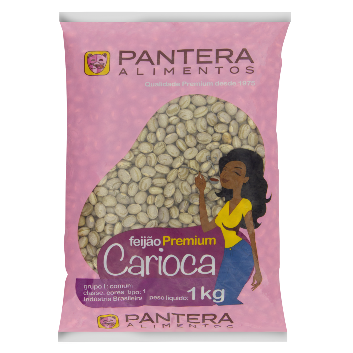 Feijão Carioca Tipo 1 Pantera Premium Pacote 1kg