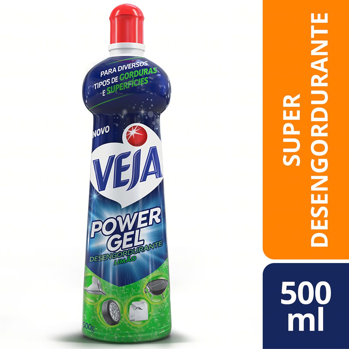 Limpador Desengordurante Limão Veja Power Gel Squeeze 500g