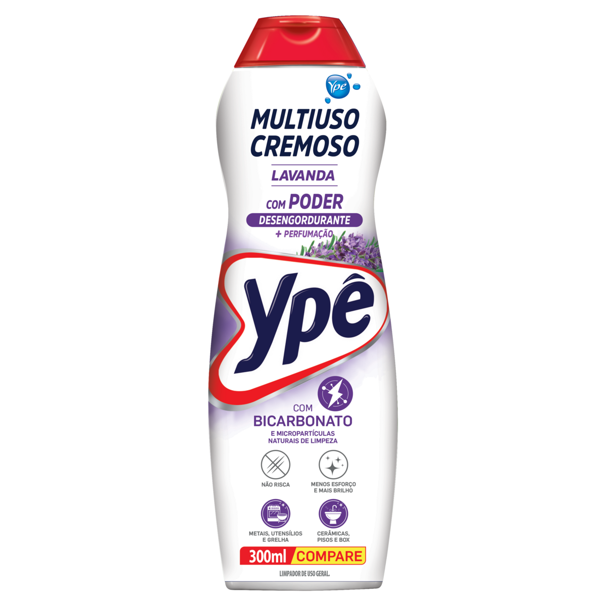 Limpador Multiuso Cremoso Lavanda Ypê Squeeze 300ml
