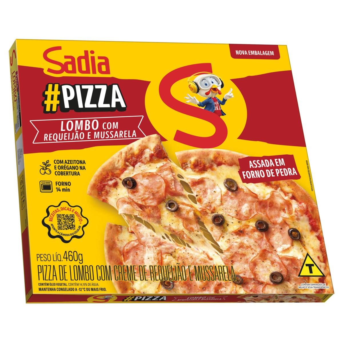 Pizza Lombo com Requeijão e Mussarela Sadia Caixa 460g