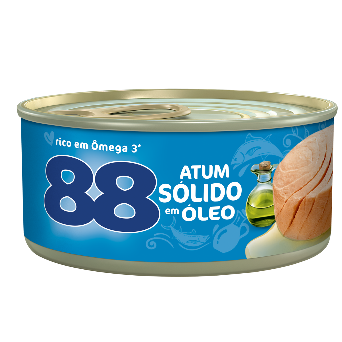 Atum Sólido Em Óleo 88 Lata 140g