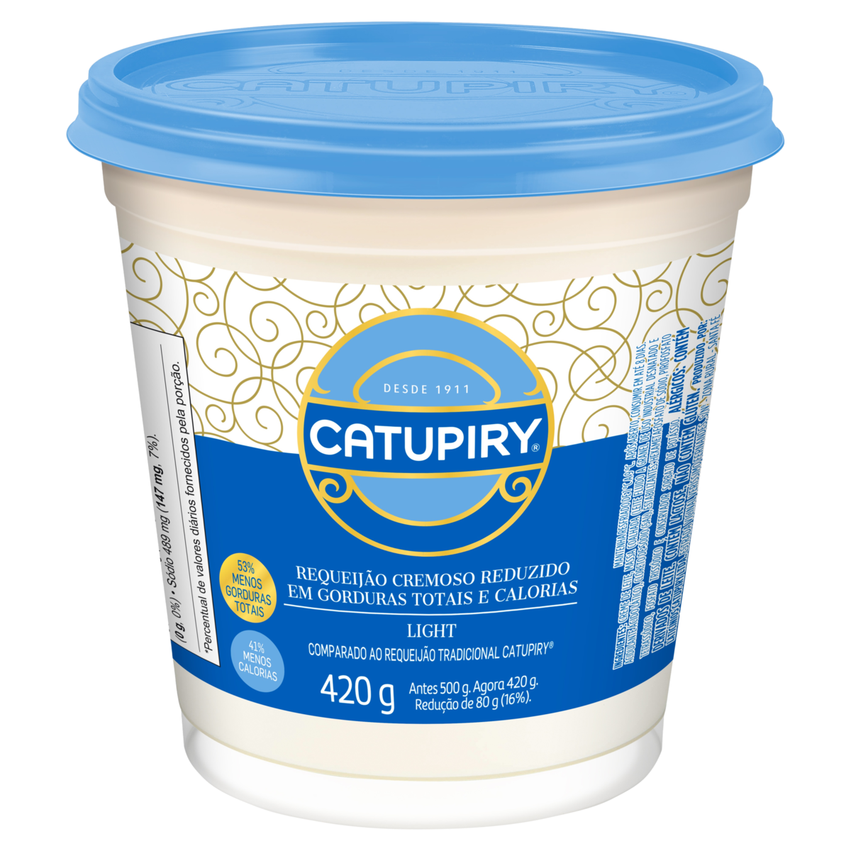 Requeijão Cremoso Light Catupiry Pote 420g