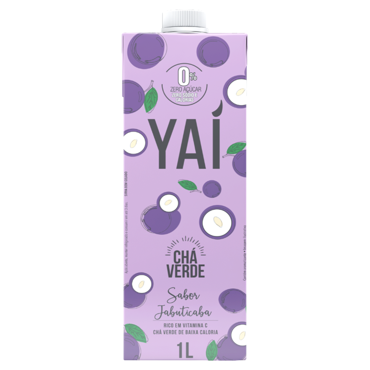 Chá Verde Jabuticaba Zero Açúcar Yaí Caixa 1l