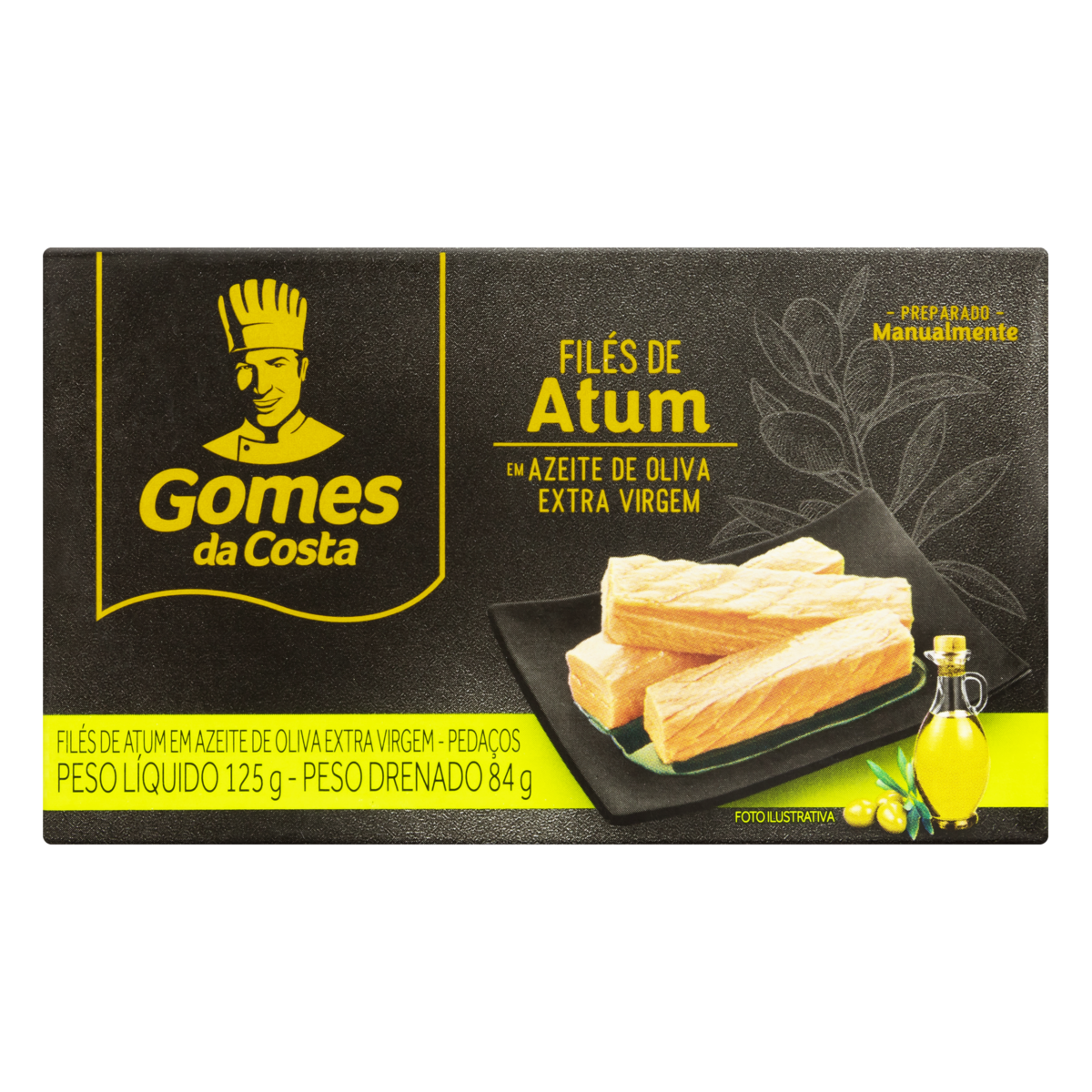 Filé de Atum em Pedaços em Azeite de Oliva Gomes da Costa Caixa 84g