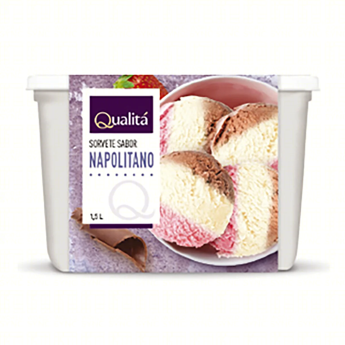 Sorvete Napolitano Qualitá Pote 1,5l