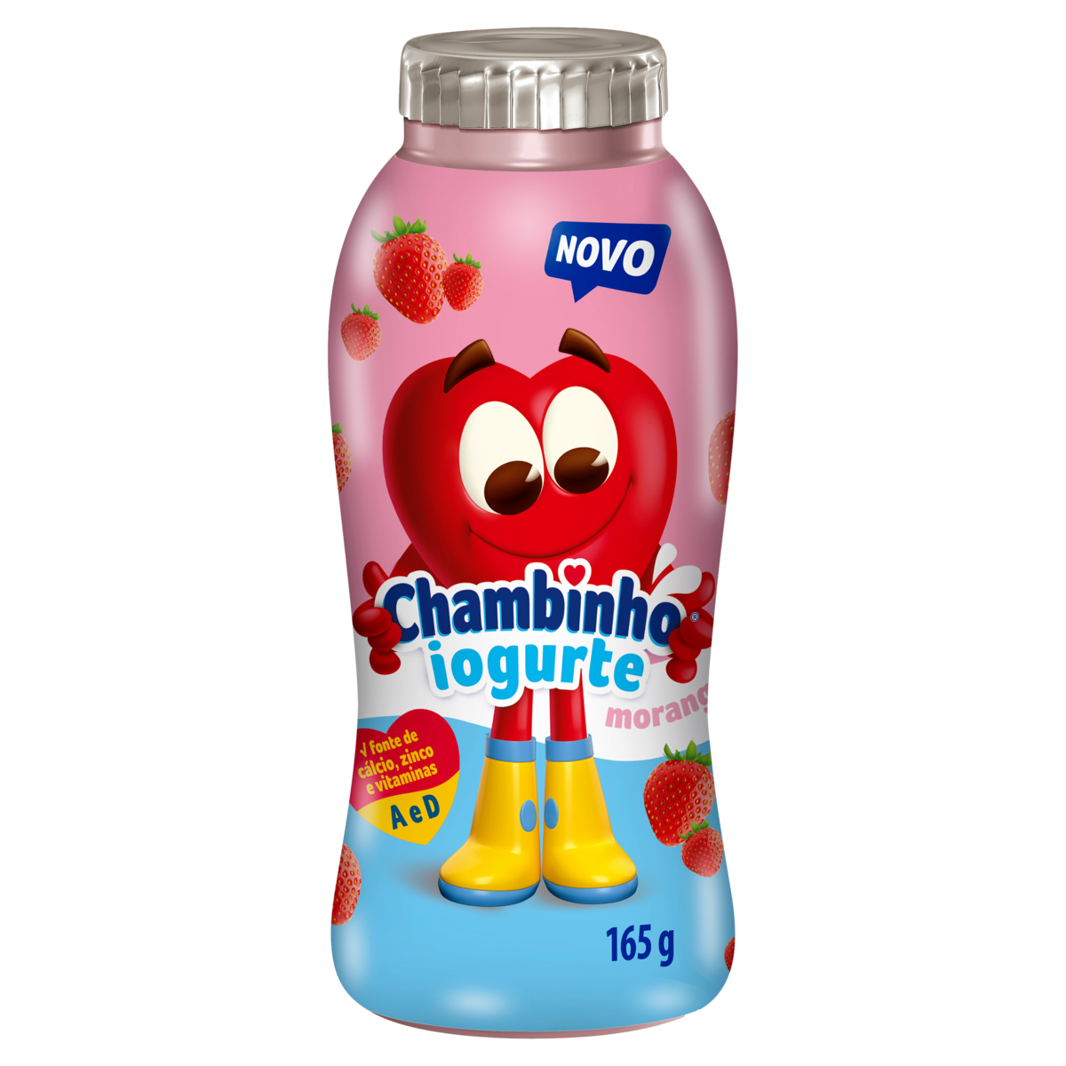 Iogurte Parcialmente Desnatado Morango Chambinho Frasco 165g