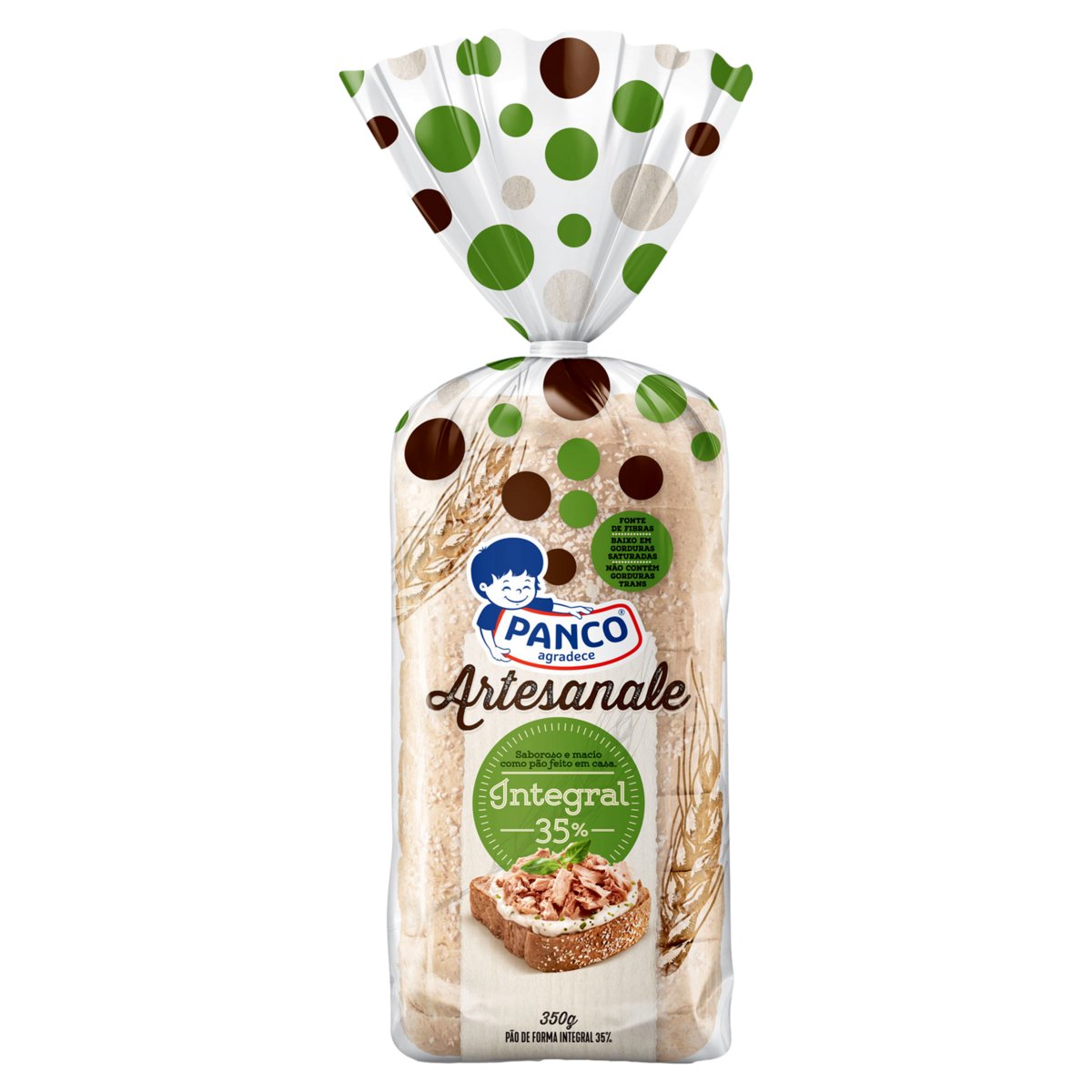 Pão de Forma Integral Panco Artesanale Pacote 350g