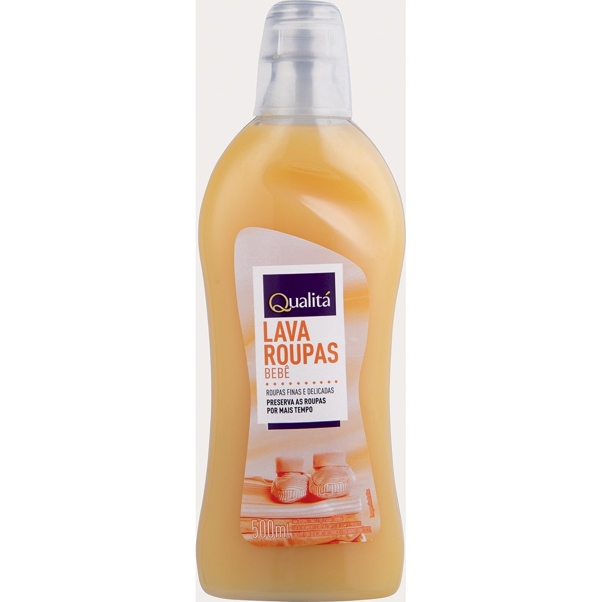 Lava-Roupas Líquido Bebê Qualitá Frasco 500ml